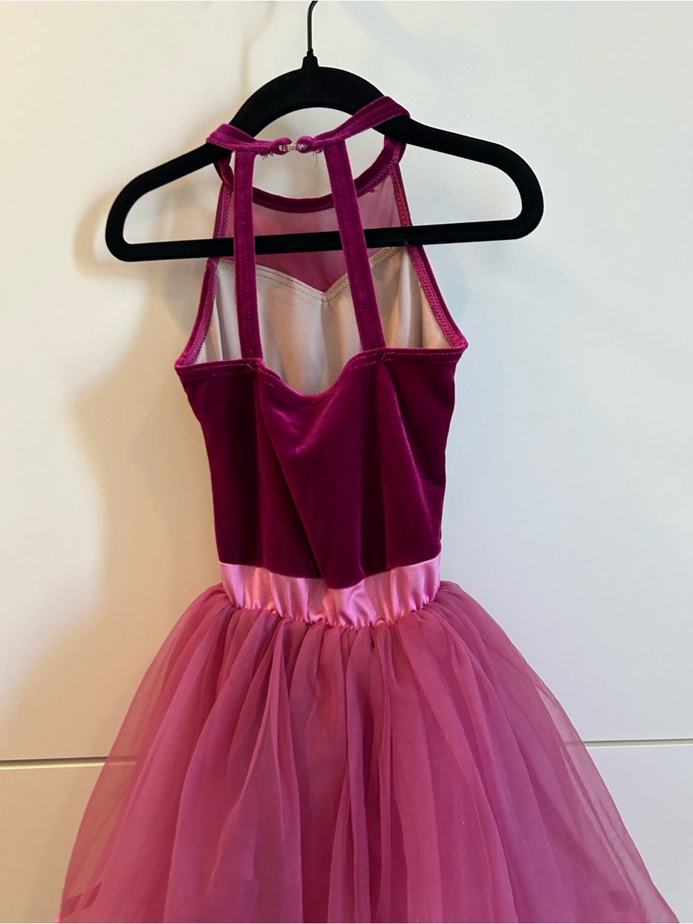 Weissman Berry Pink Tulle Dance Costume with Rhinestone Detail - Picture 9 of 11
